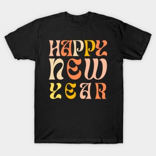 Happy New Year Groovy Retro design T-Shirt